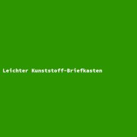 Leichter Kunststoff-Briefkasten